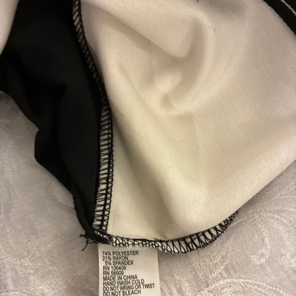 Daniel Cremieux Dress in Black and White Stripes - Picture 3 of 5